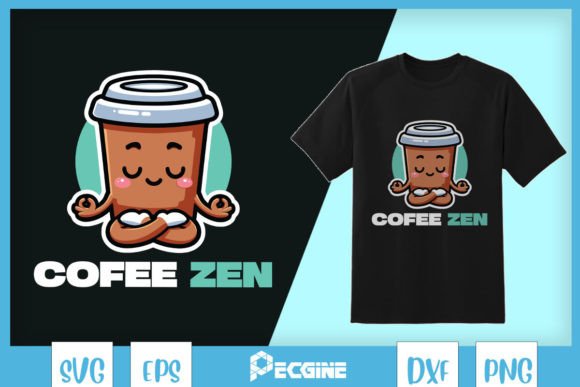 Download Coffee Zen Funny Latte Yoga SVG - Coffee Collection