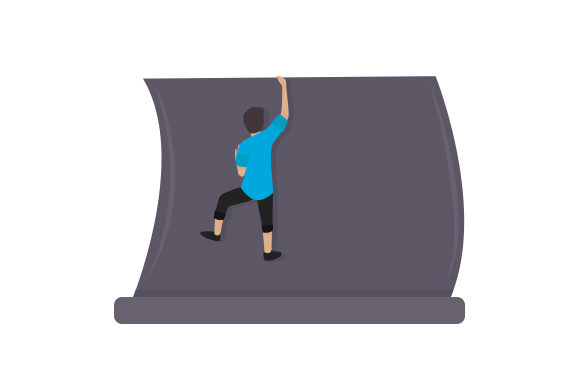 Download Sportsman Climbing Warped Wall - Premium Resources