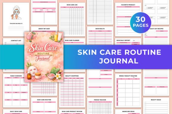 Download Skin Care Routine Journal KDP Graphic - Skin care Collection