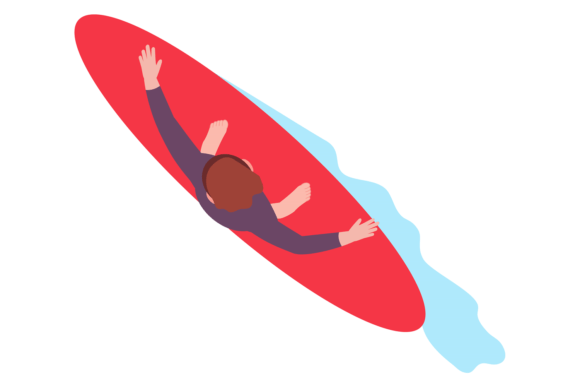 Download Surfboard Sportsman Top View. Man Stand - Premium Bundle