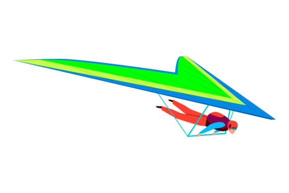 Download Sportsman Flying on Deltaplane. Extreme - Premium Resources