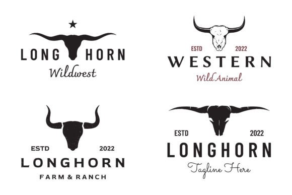 Download Bull Head Vintage Retro Logo Design. - Retro logo Collection